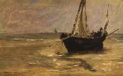 Edouard Manet Barques de Peches a Berck-sur-Mer. France oil painting artist